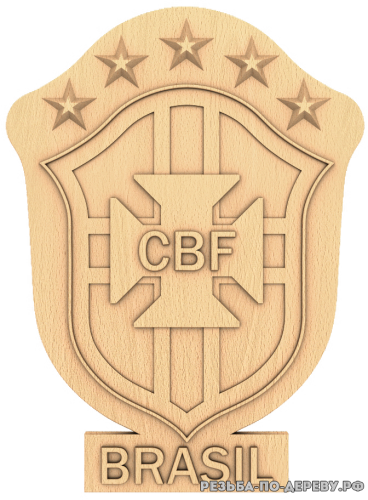 Герб ФК CBF из дерева